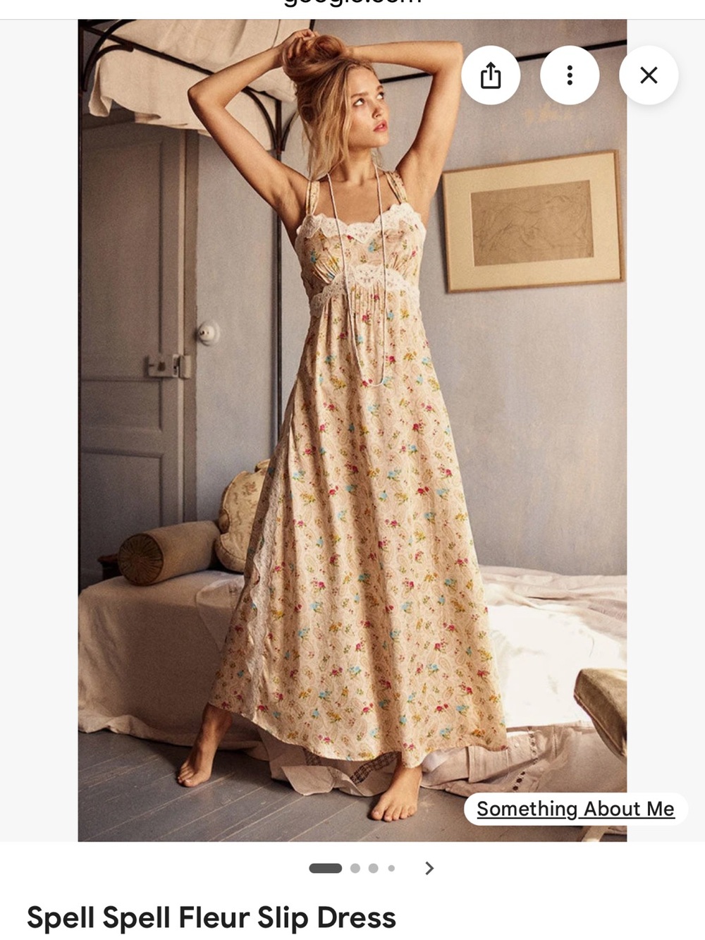 Spell and the gypsy Fleur Floral Slip Maxi in Cream